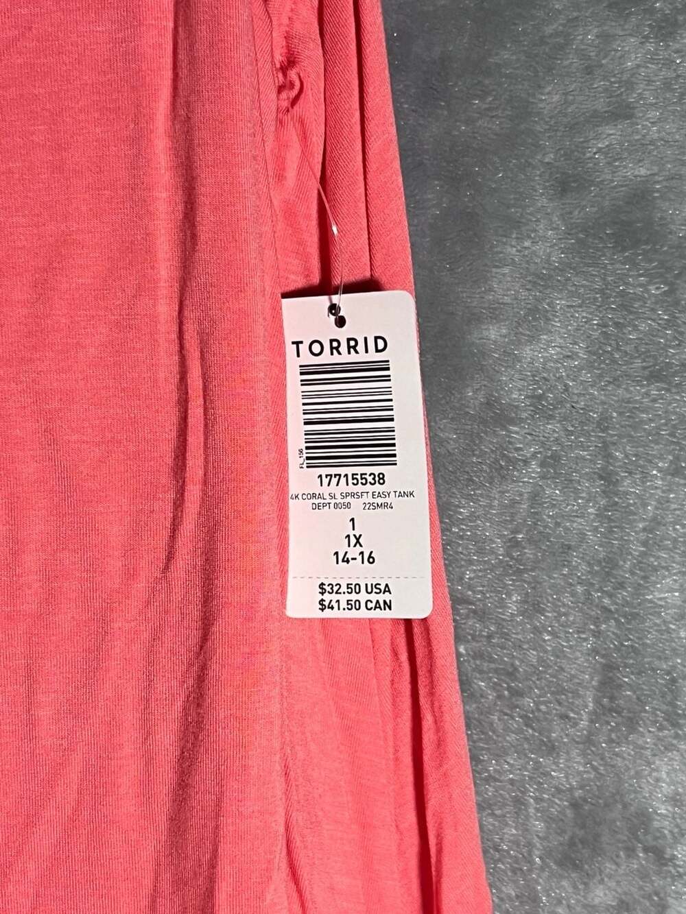 Torrid Foxy V-Neck Halter Top Coral - Picture 2 of 2